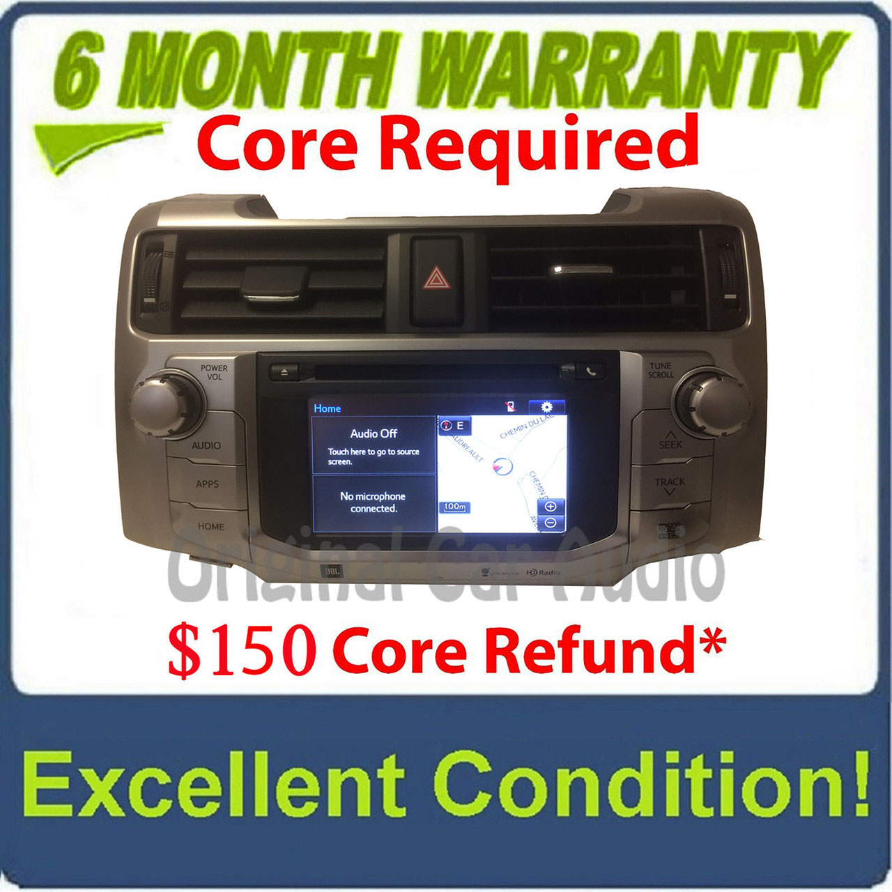 2014 - 2016 Toyota 4Runner OEM JBL Touch Screen Navigation Gracenote HD Radio Receiver