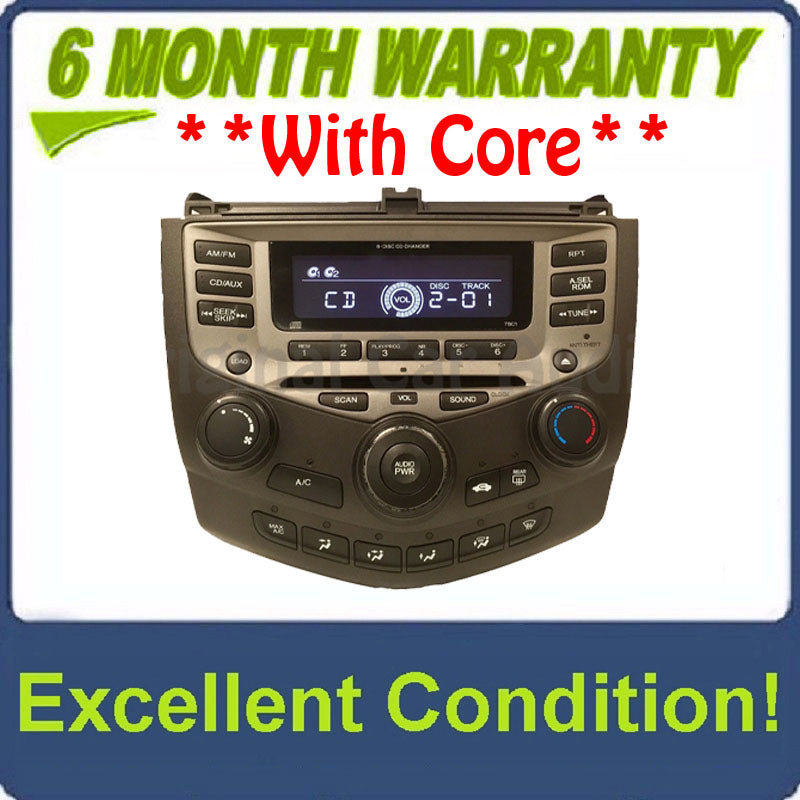 2003 - 2007 Honda Accord Radio AUX and 6  CD Changer LX EX 7BC1  39175-SDA-A120-M2