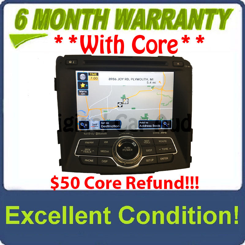 2011-2013 Hyundai Sonata Infinity GPS Navigation SAT Radio 96560-3Q806