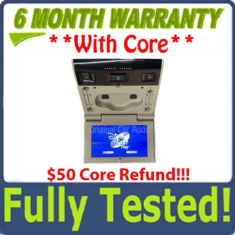 2015 - 2020 Chevrolet Chevy GMC Cadillac OEM 3rd Row Rear Seat Entertainment DVD Display Monitor SHALE BLEMISHED