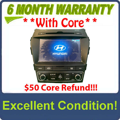 2017 - 2019 Hyundai Santa Fe OEM Navigation Bluelink HD Radio XM AM FM CD Player