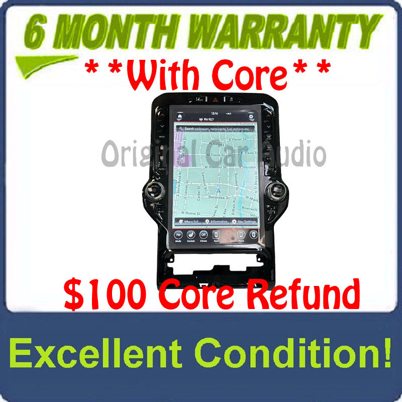 2020 - 2021 Dodge Ram 2500 3500 OEM Navigation Center Stack 12" Touch Screen Display Control Panel