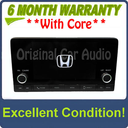 2022-2023 Honda Civic OEM Radio Receiver 7 Inch Display Screen Apple CarPlay Android Auto