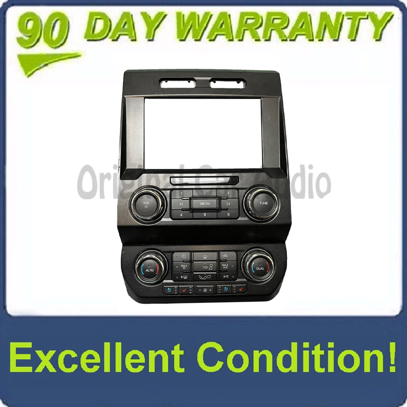 2019 - 2020 Ford F150 OEM 8" Touch Screen NO CD Radio Dual Zone Climate Control  Panel Bezel ONLY