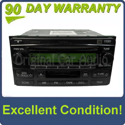 2004 - 2007 Toyota Highlander JBL RDS Radio Tape and 6 CD Changer