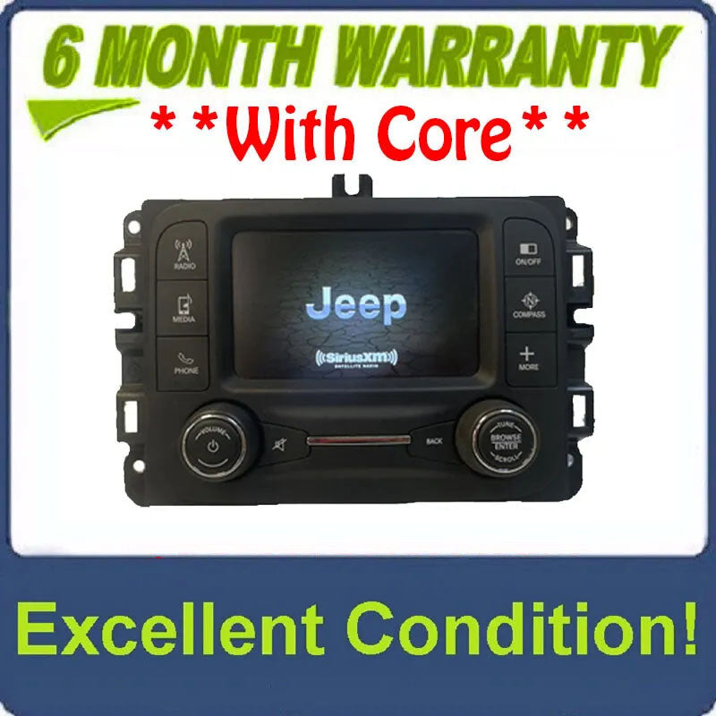2017 - 2019 Jeep Renegade OEM VP2 Touch Screen Multimedia AM FM SAT Radio Receiver