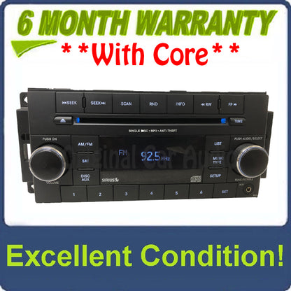 2007 - 2019 Chrysler Jeep Dodge OEM AM FM Radio CD Player RES BLUE