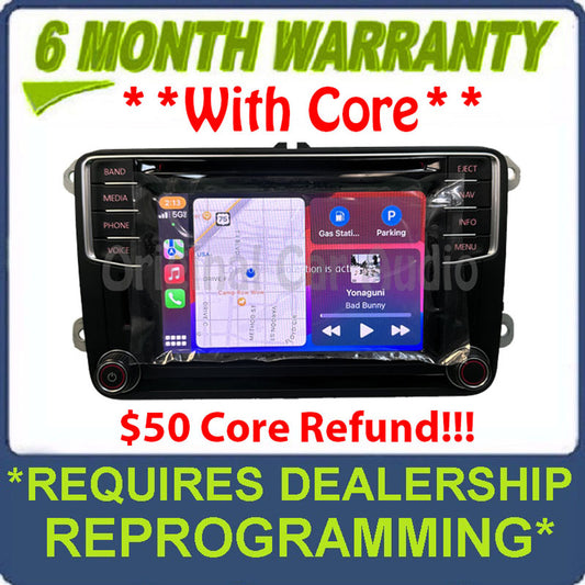 2016 - 2019 Volkswagen OEM GPS Navigation Sat Bluetooth HD Radio with Apple CarPlay and Android Auto Ready
