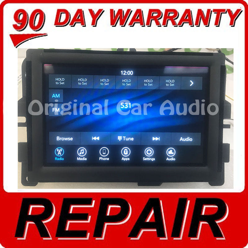 Repair for 2017 - 2020 Chrysler Jeep Dodge OEM 7" Display Screen Radio Receiver Repair Service