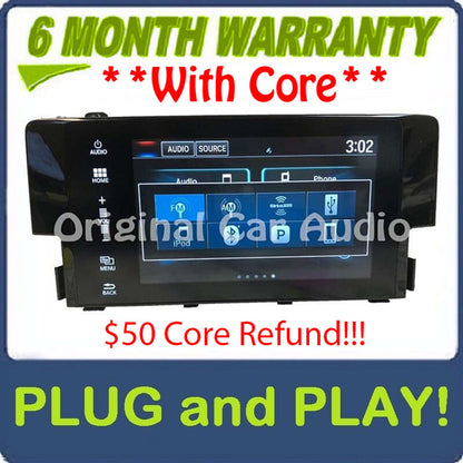 Blemished 2017 - 2018 Honda Civic OEM Navigation Display Touch Screen Only 7-inch