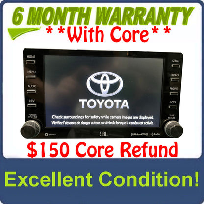 2019 - 2023 Toyota Rav4 OEM JBL Touch Screen Navigation Multi Media Apple Car Play Android Auto Radio Receiver