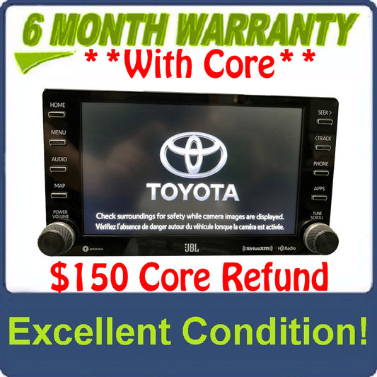 2019 - 2023 Toyota Rav4 OEM JBL Touch Screen Navigation Multi Media Apple Car Play Android Auto Radio Receiver