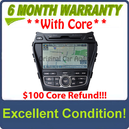 2013 2014 2015 HYUNDAI Santa Fe AM FM XM Radio Navigation Stereo MP3 CD Player
