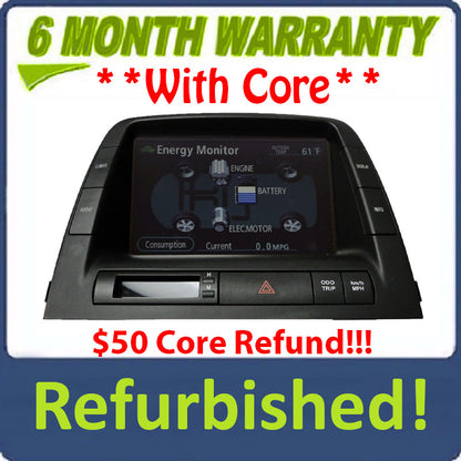 Refurbished Toyota Prius Information Energy Center Screen 86110-47081 2004 2005 04 05