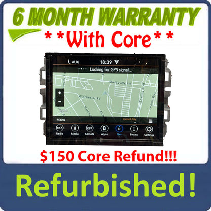Refurbished 2018 - 2023 Jeep Renegade OEM Uconnect 8.4" Touch Screen Radio Apple CarPlay NAVIGATION