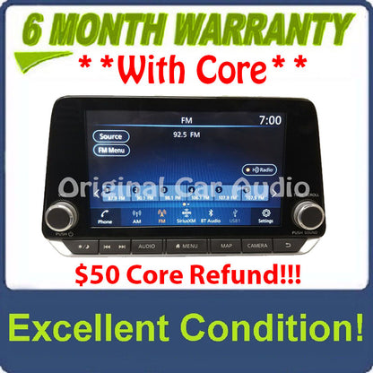 2019 - 2022 Nissan Altima OEM NON-BOSE Touch Screen Navigation AM FM XM Receiver CAR PLAY