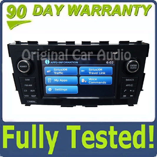 Blemished 2014 - 2016 Nissan Altima OEM XM Radio Navigation MP3 AUX CD Player Receiver
