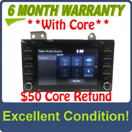 2019 - 2020 Toyota Sienna OEM Navigation Entune Gracenote CD Player AM FM HD XM Radio Receiver