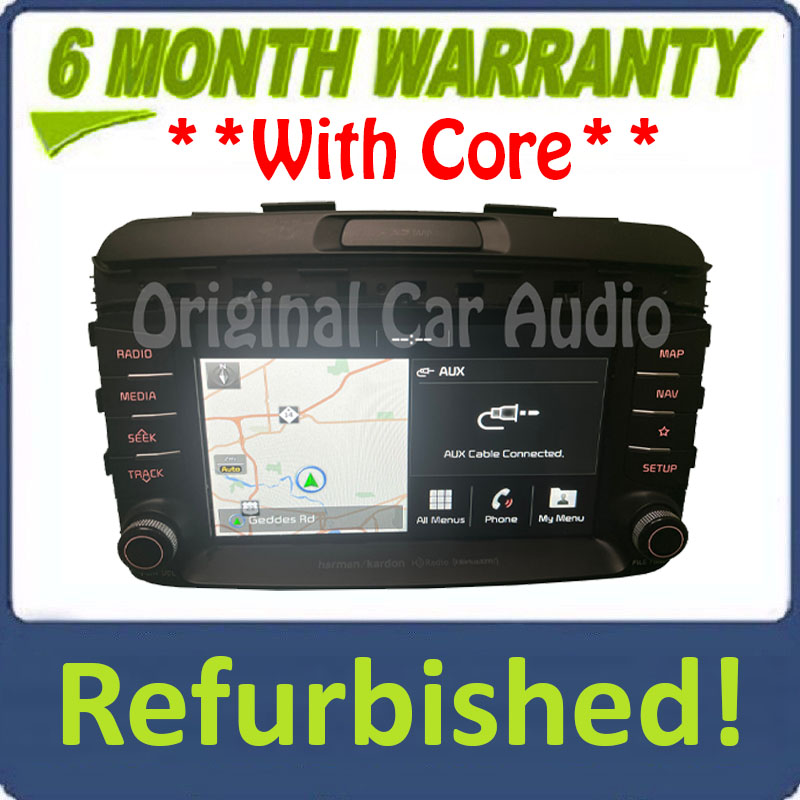 Refurbished 2019 - 2020 Kia Sorento OEM Harman Kardon Premium Sound UVO Touch Screen Multi Media Car Play Bluetooth Radio Receiver