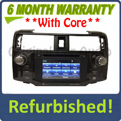 Refurbished 2014 - 2019 TOYOTA 4RUNNER Entune Navigation Touch Screen HD XM Radio 510540