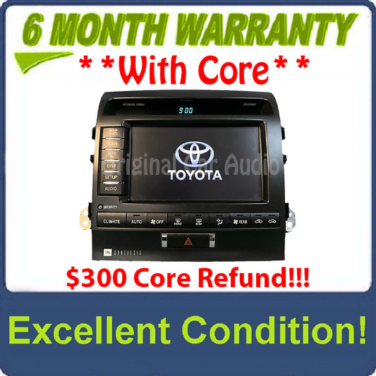 2010 - 2011 Toyota Land Cruiser OEM HDD Multi Information Navigation Radio Touch Screen Display Monitor