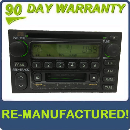 REMANUFACTURED 1999 - 2004 Toyota OEM AM FM Radio Tape CD Player Receiver AD6803