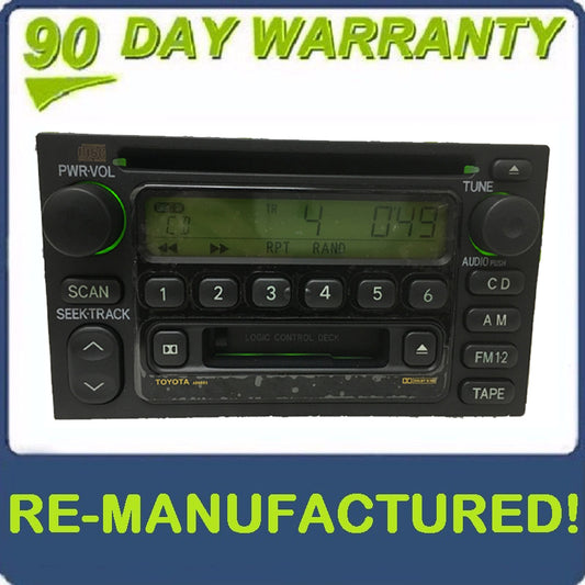 REMANUFACTURED 1999 - 2004 Toyota OEM AM FM Radio Tape CD Player Receiver AD6803