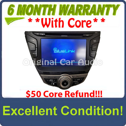 2014 - 2016 Hyundai Elantra OEM Navigation XM Bluetooth CD Player Radio