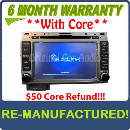 Reman 2015 Kia Sportage OEM Navigation AM FM Radio SD Card CD Player Receiver Grey