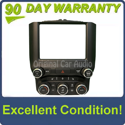 2019 - 2022 Ram 1500 OEM  A/C Heater Temperature Control 8.4" Radio Bezel Trim