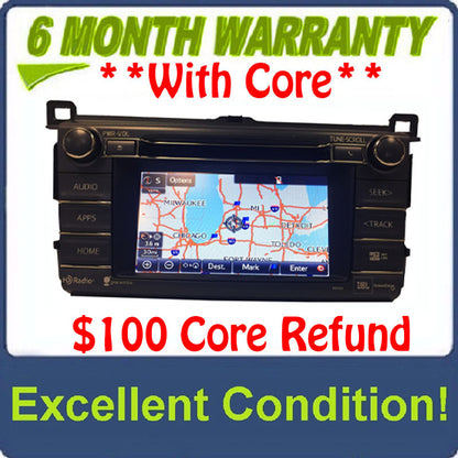 2013 2014 2015 2016 2017 Toyota Rav4 JBL HD Radio AM FM CD Player Navigation Gracenote Bluetooth SAT XM GPS OEM 100324