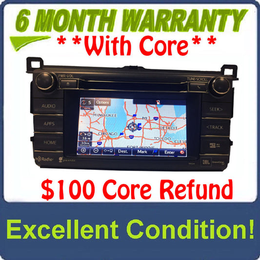2013 2014 2015 2016 2017 Toyota Rav4 JBL HD Radio AM FM CD Player Navigation Gracenote Bluetooth SAT XM GPS OEM 100324