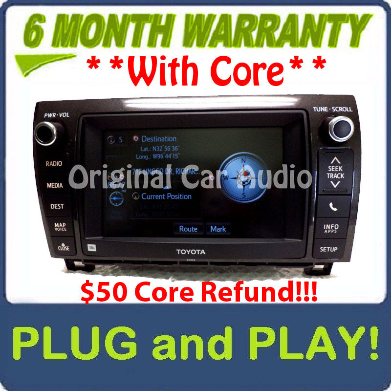 2013 2014 E7043 TOYOTA Tundra Sequoia JBL Navigation GPS CD player MP3 Gracenote HD Bluetooth Radio