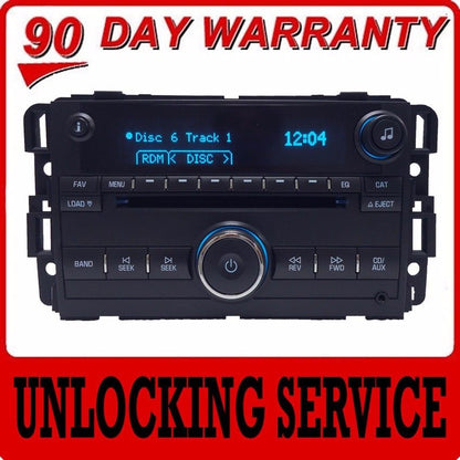GM Chevy Chevrolet Cadillac GMC Non-Navigation GPS Radio Unit UNLOCKING SERVICE