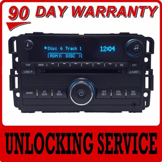 GM Chevy Chevrolet Cadillac GMC Non-Navigation GPS Radio Unit UNLOCKING SERVICE
