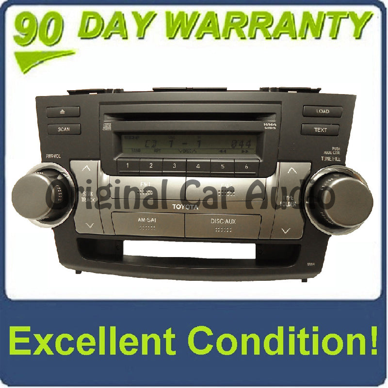 TOYOTA Highlander Satellite Radio 6 Disc Changer MP3 CD Player 51858 FACTORY OEM