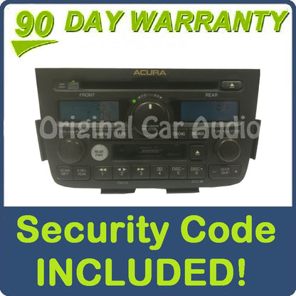 01 02 03 04 Acura MDX BOSE Radio Tape CD Player 1XF1 1XF3