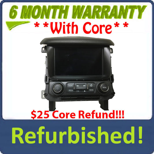 Refurbished 2017 - 2020 GMC Yukon XL 1500 OEM Touch Screen Radio Control Panel Display RSE RED
