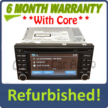Refurbished 2019 - 2021 Nissan Frontier Radio Audio Video Equipment receiver, AM-FM-CD, w/Rockford Fosgate