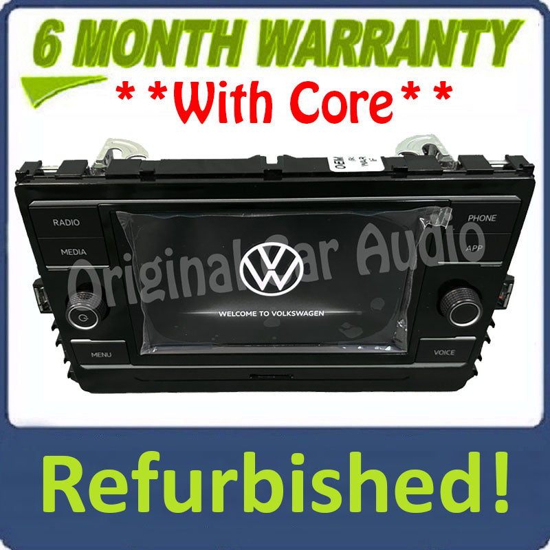 Refurbished 2021 - 2024 Volkswagen Tiguan Atlas OEM Navigation Radio Receiver Sat Nav RT5 Bluetooth HDD 6.5"  Display Screen