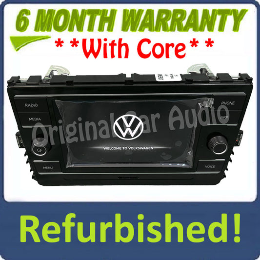 Refurbished 2021 - 2024 Volkswagen Tiguan Atlas OEM Navigation Radio Receiver Sat Nav RT5 Bluetooth HDD 6.5"  Display Screen