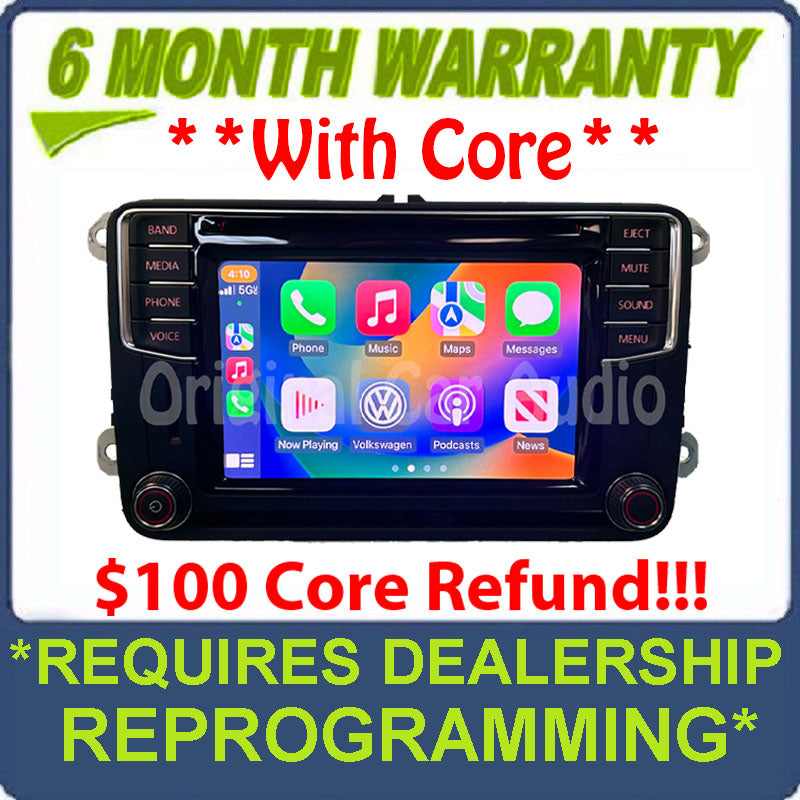 Refurbished 2016 - 2017 VW Volkswagen Jetta Passat OEM AM FM Radio Display Non Navigation CD Player