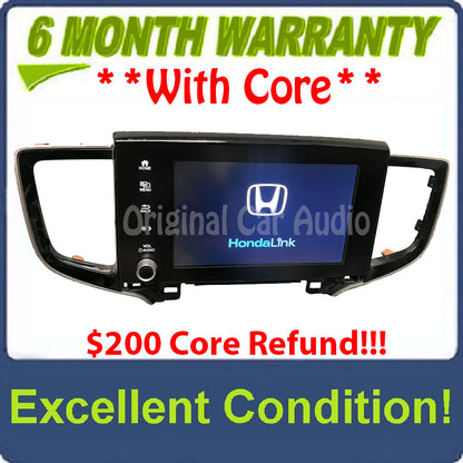 2021 - 2023 Honda Ridgeline OEM Touch Screen Multi Media Bluetooth Apple Car Play Android Auto Display Receiver
