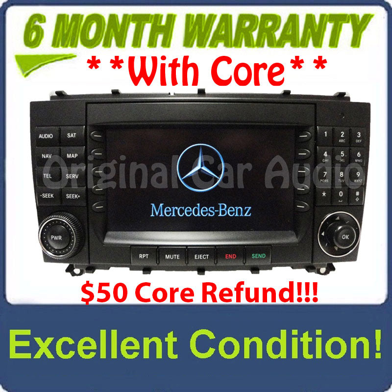 2005 2006 2007 2008 2009 Mercedes-Benz CLK Class OEM Comand Navigation Radio CD Player Display 209 Type