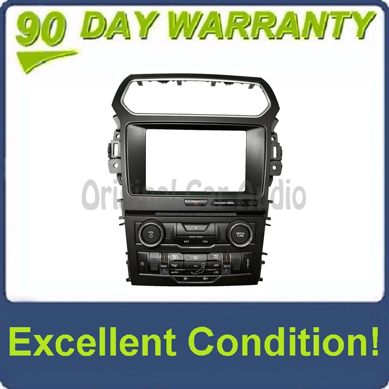 2016 - 2018 Ford Explorer OEM 8" Display Single Zone Climate Control Radio Control Panel BEZEL ONLY