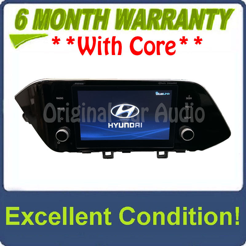 2020 - 2022 Hyundai Sonata OEM AM FM XM Bose Radio Receiver Non-Nav Head Unit