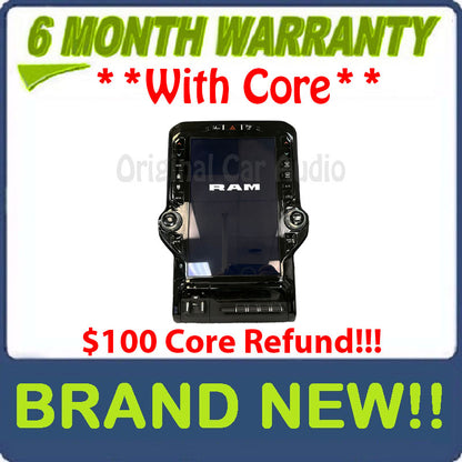 NEW 2019 - 2020 Dodge Ram 1500 OEM Navigation Center Stack 12" Touch Screen Display Control Panel
