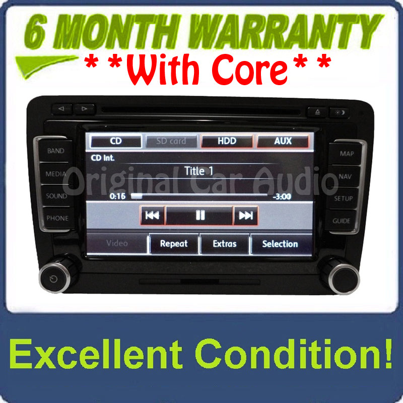 2010 - 2014 Volkswagen OEM Radio AM FM Navigation GPS Bluetooth DVD CD MP3 Player Premium 8