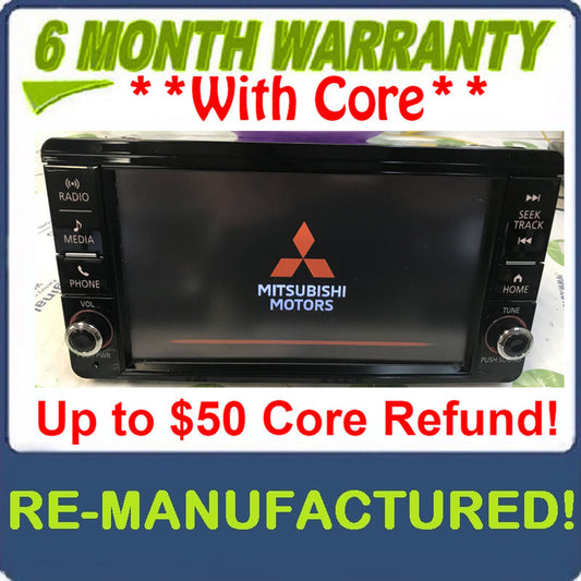 Reman 2020 - 2024 Mitsubishi Eclipse Cross Mirage G4 Outlander Sport OEM AM FM Radio Touch Screen Receiver