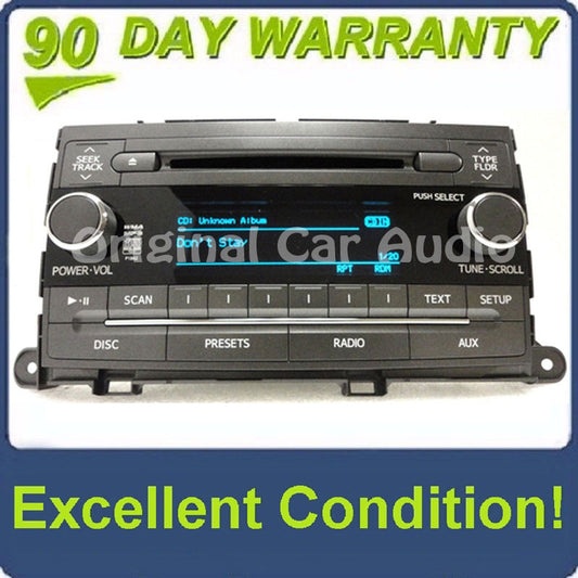 2011 - 2012 TOYOTA Sienna JBL OEM AM FM Radio CD Palyer Receiver P1844
